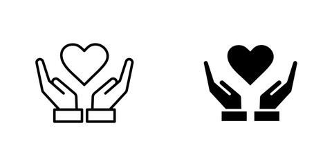 Life insurance icon vector symbol collection on white background.