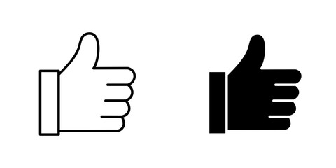 Like icon vector symbol collection on white background.