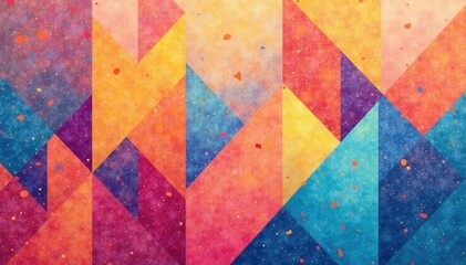 Abstract geometric shapes repeat in calming palette , illustration, grey, purple