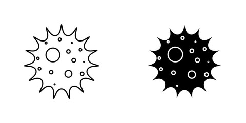 Microorganism icon vector symbol collection on white background.