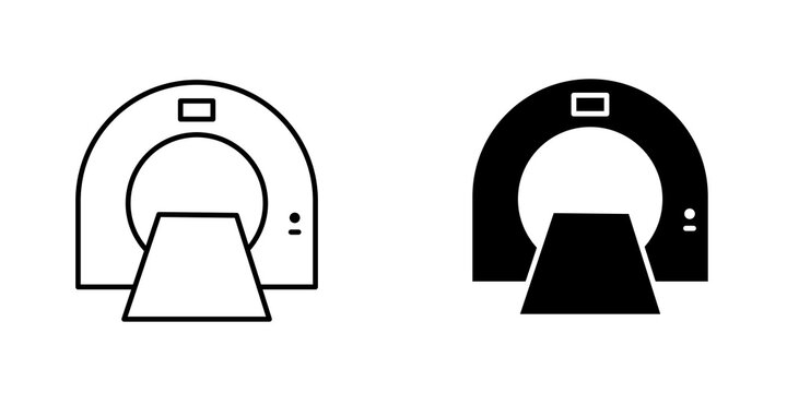MRI icon vector symbol collection on white background.