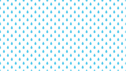 水色の雨の雫のパターン背景イラスト シームレスなベクターの4Kイラスト素材。Light blue rain drop pattern background illus. Seamless vector 4k illustration.