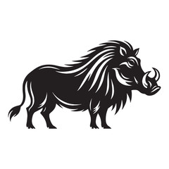 High-quality warthog silhouette vector for professional and commercial use – warthog silhouette – warthog vector – warthog illustration – silhouette of warthog – warthog icon

