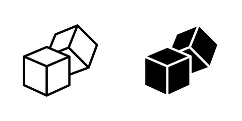 Sugar icon vector symbol collection on white background.