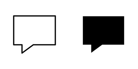 Fototapeta premium Text message icon vector symbol collection on white background.