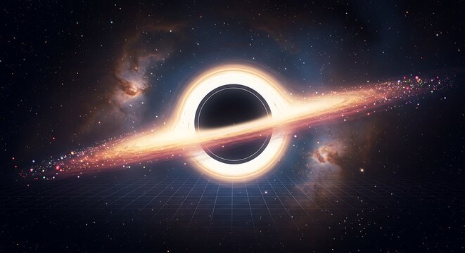 Gravitational Waves and Black Hole in Deep Space with Quantum Particle Grid