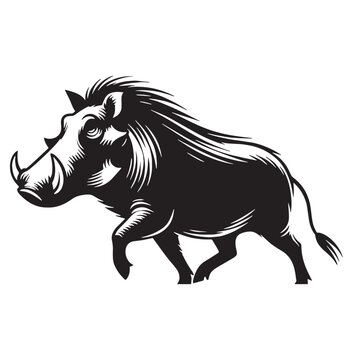 recommend clip art: Creative warthog silhouette vector ideal for rustic and nature-themed logos – warthog silhouette – warthog vector – warthog illustration – silhouette of warthog – warthog icon
                    
                    