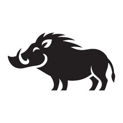 Distinctive warthog vector silhouette with clean lines for professional designs – warthog silhouette – warthog vector – warthog illustration – silhouette of warthog – warthog icon

