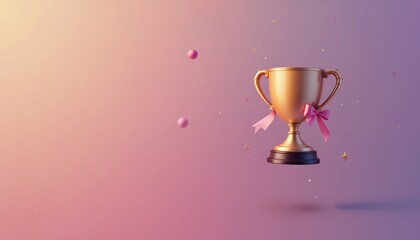 Celebratory award ceremony digital space trophy image bright environment captivating viewpoint recognition of achievement