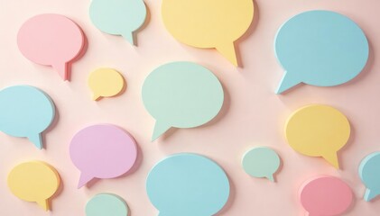 Pastel speech bubble pattern, soft background, pastel, texture
