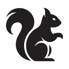 Geometric squirrel silhouette vector designed for unique logo designs and artwork – squirrel silhouette – squirrel vector – squirrel illustration – silhouette of squirrel – squirrel icon


