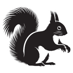 Clean squirrel silhouette in vector format designed for professional branding – squirrel silhouette – squirrel vector – squirrel illustration – silhouette of squirrel – squirrel icon

