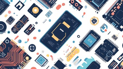 Abstract digital circuit board components