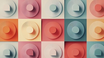 Fototapeta premium Abstract Geometric Shapes Colorful Pattern Design