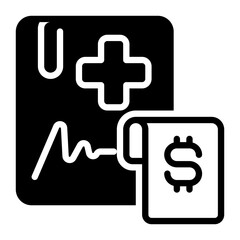 Obraz premium bill icon, glyph icon style