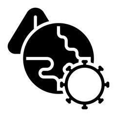 pandemic icon, glyph icon style