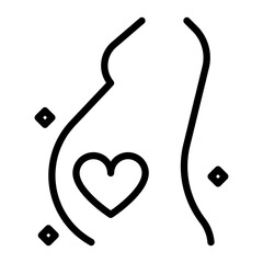 Pregnancy icon, line icon style