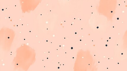 Fototapeta premium Abstract Peach Background With Scattered Dots And Brushstrokes