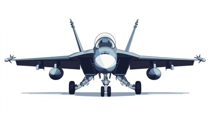 Fototapeta premium Military jet fighter illustration
