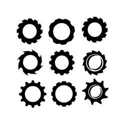 set of gear wheels perfect for logo and social media element