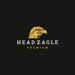 Head eagle logo vector icon illustration style