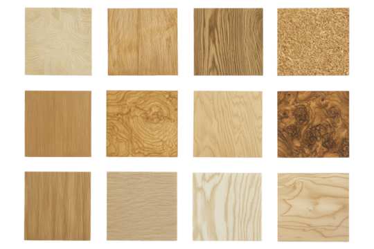 Wood grain samples.  Diverse textures