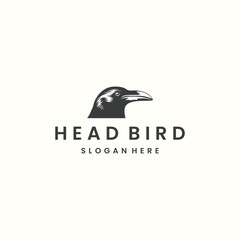 Fototapeta premium Head bird logo vector icon illustration style