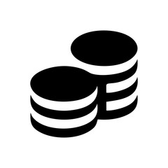 stack of coins isolated on white background