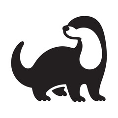 Modern otter silhouette vector designed for digital artwork and custom logos – otter silhouette – otter vector – otter illustration – silhouette of otter – otter icon

