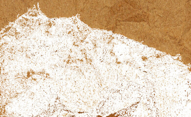 High-Resolution Crumpled Dusty Brown Paper Grunge Overlay Texture on Transparent Background for Creative Design Projects