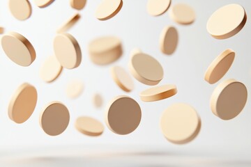 3d Golden coins money explosion financial. Casino jackpot or win concept. Gold finance on white background. Applicable for gaming, gambling fortune, jackpot illustration bank