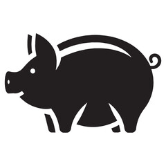 Exclusive pig silhouette design with versatile vector structure – pig silhouette – pig vector – pig illustration – silhouette of pig – pig icon

