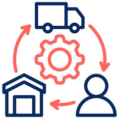 Supply Chain Optimization Icon