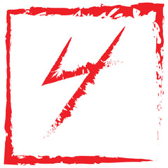 red paint texture letter vector on white background