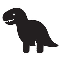 Dinosaur cute animal silhouettes vector template White Background.