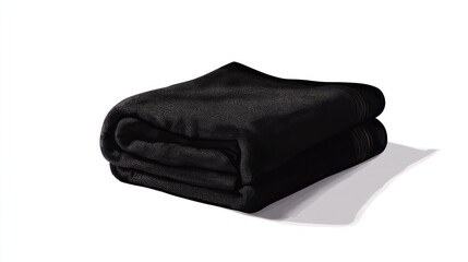 Fototapeta premium Folded black blanket (2)