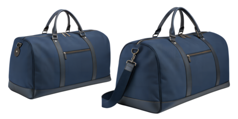 Blue Travel Duffle Bag: This sturdy, practical travel duffle bag is made from durable canvas and features a large main compartment, multiple pockets, and a comfortable shoulder strap.