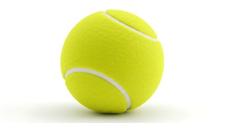 Yellow Tennis Ball Isolated on White Background for Sport
