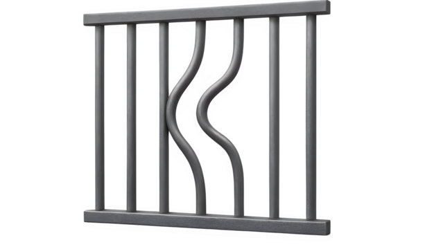 Bent Prison Bars and Curved Jail Rods – Jailbreak or Escape Concept on Transparent Background


