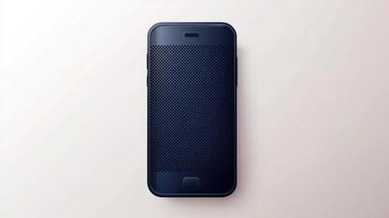 Naklejka premium Dark blue smartphone case, top view