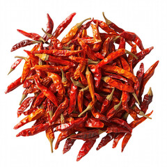 Fototapeta premium Pile of dried red chili peppers