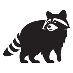 Tight-form raccoon icon silhouette with sharp edge balance – raccoon silhouette – raccoon vector – raccoon illustration – silhouette of raccoon – raccoon icon

