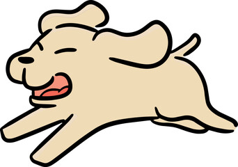 Illustration of dog running
