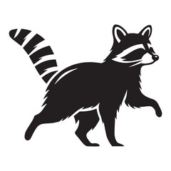 Crisp raccoon vector illustration with soft outline for brand-ready formats – raccoon silhouette – raccoon vector – raccoon illustration – silhouette of raccoon – raccoon icon

