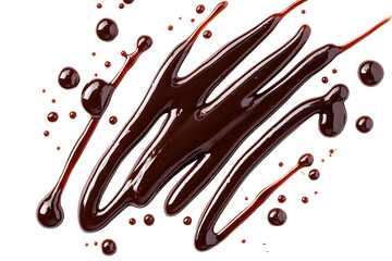 chocolate sauce isolated on white background