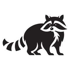Sleek modern raccoon vector design for bold minimalist logo creation – raccoon silhouette – raccoon vector – raccoon illustration – silhouette of raccoon – raccoon icon

