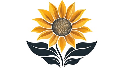 Stunning stone sunflower artwork with realistic petal texture high resolution picture.