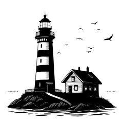 lighthouse on the island