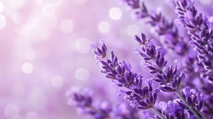 Obraz premium Delicate Lavender Blossoms in Soft Purple Light