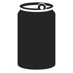 Soda Can Tab icon silhouette vector illustration